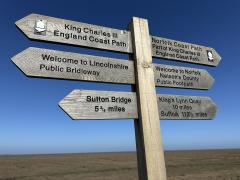 Norfolk / Lincolnshire border - at this point, we'd completed the entire Norfolk coastline, all 112.5 miles from Suffolk to here!